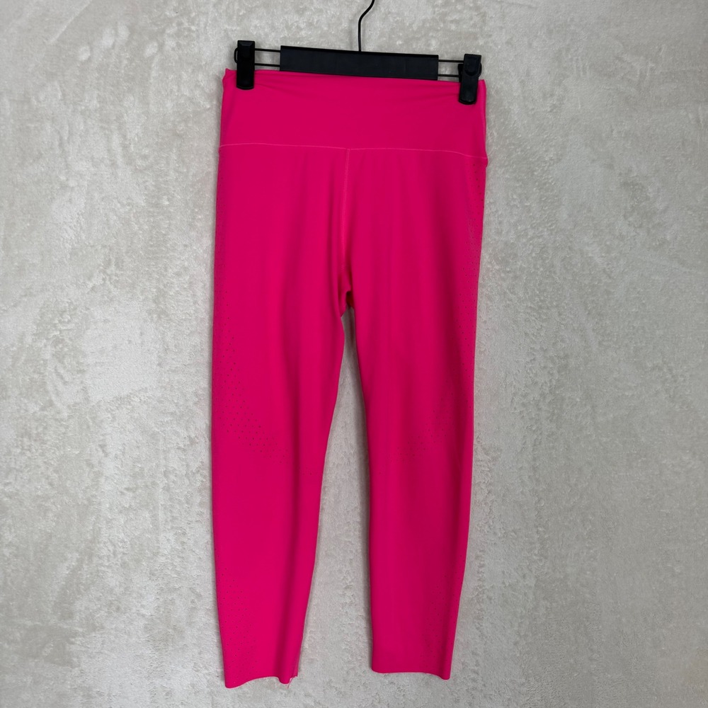 Buffbunny Collection Hot Pink Laser Cut Perforated Leggings Size M Athleisure